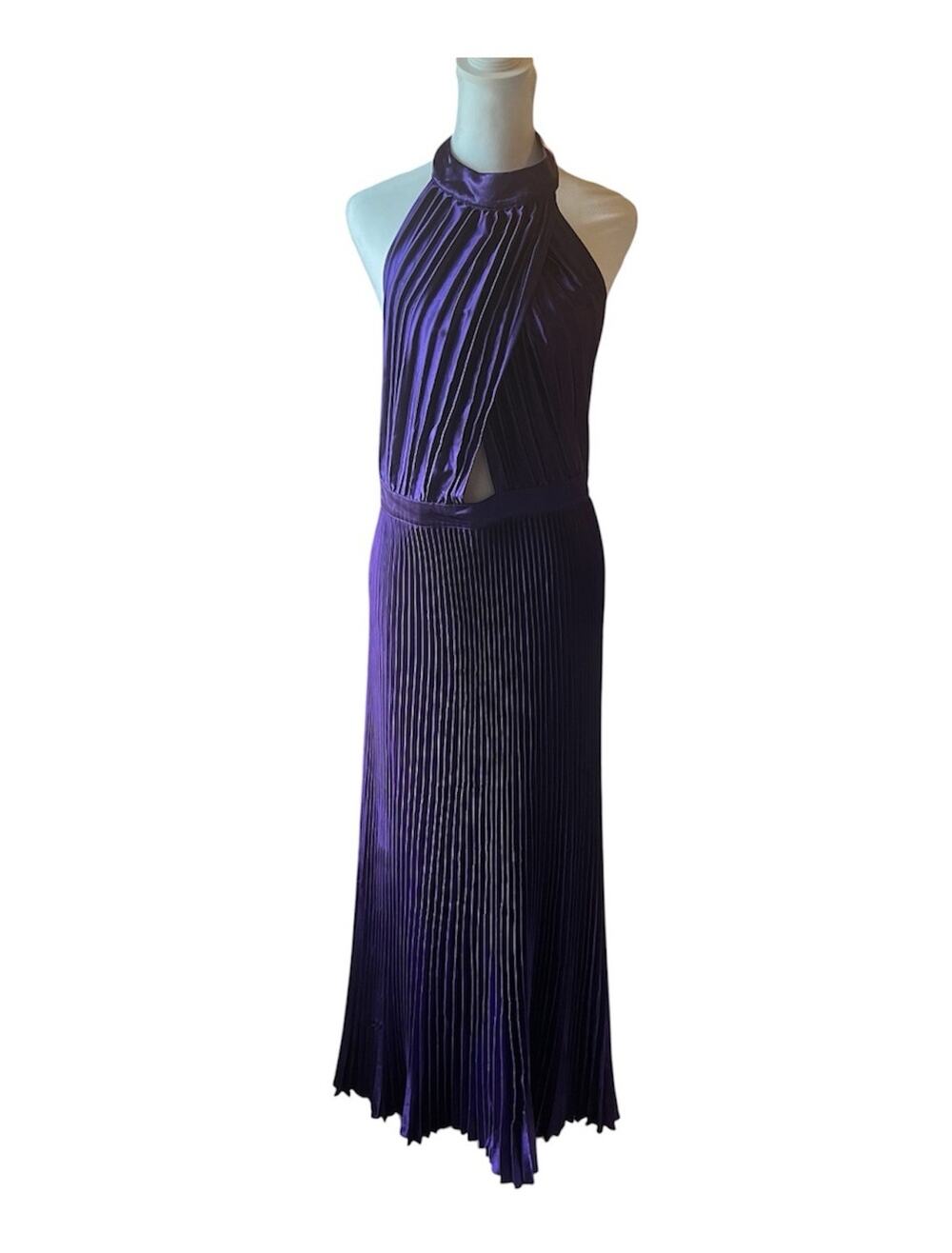 L'IDÉE Woman Renaissance Pleated Halter Gown - Deep Purple - AU 14 (US 10)